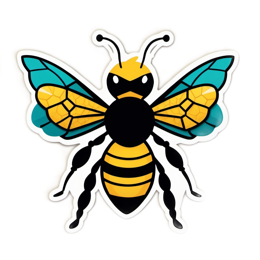 bee colorful SVG PNG design with clean design elements