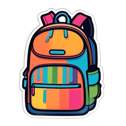 backpack colorful SVG PNG design with clean design elements