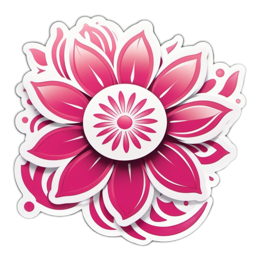 flower pink SVG PNG design with clean design elements, white and pink floral elements