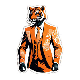 tiger suit digitalart SVG PNG design