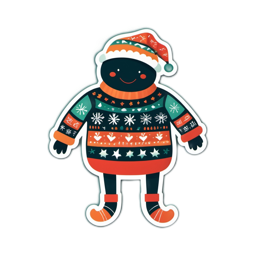 christmas sticker illustration SVG PNG design