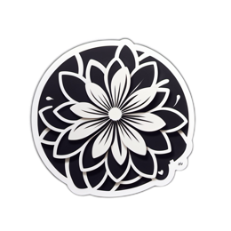 flower blackwhite SVG PNG design with clean design elements, black and white floral elements