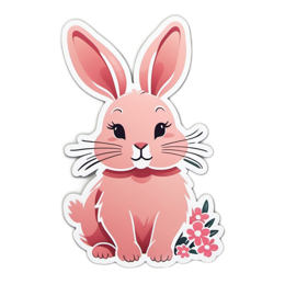 easter bunny flower SVG PNG design with clean design elements
