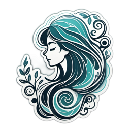 beautiful artistic woman SVG PNG design
