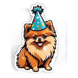 party dog SVG PNG design with clean design elements
