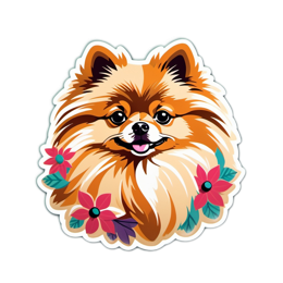 flowers sticker SVG PNG design with clean design elements, orange and pink floral elements