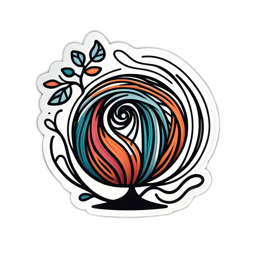 sticker swirl SVG PNG design with clean design elements