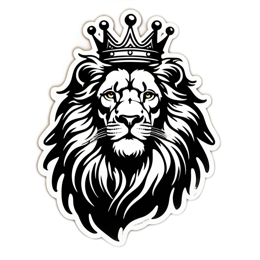 black king SVG PNG design with clean design elements