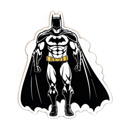 superhero sticker SVG PNG design with clean design elements