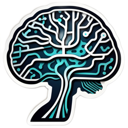 circuit brain SVG PNG design