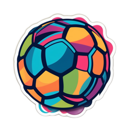 colorful soccer ball SVG PNG design with clean design elements
