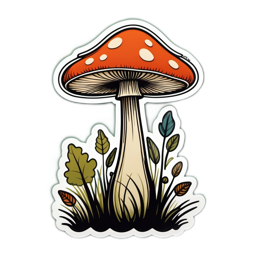 fantasy mushroom SVG PNG design with clean design elements