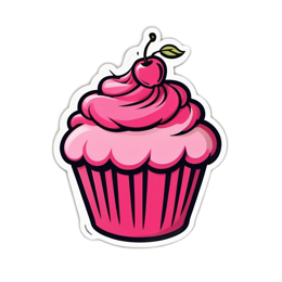 cupcake pink SVG PNG design