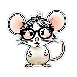 artistic mouse character SVG PNG design