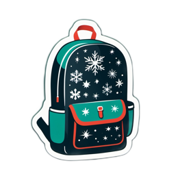 christmas backpack snowflakes SVG PNG design