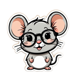 mouse glasses cute SVG PNG design