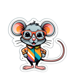 sticker mouse cartoon shirt SVG PNG design