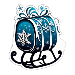 christmas sleigh SVG PNG design