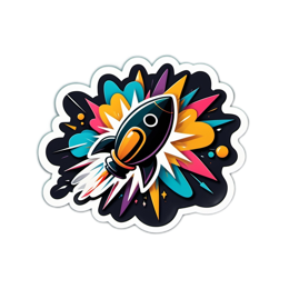 sticker rocket explosion SVG PNG design