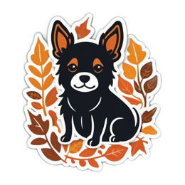 autumn sticker SVG PNG design with clean design elements