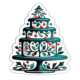 christmas cake SVG PNG design