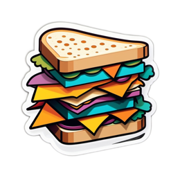 sandwich colorful layers SVG PNG design with clean design elements
