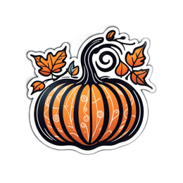pumpkin leaves SVG PNG design with clean design elements