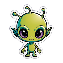 sticker alien SVG PNG design