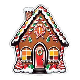 christmas gingerbread house SVG PNG design with clean design elements