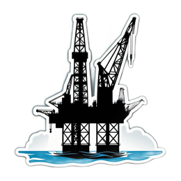 oil rig industrial SVG PNG design with clean design elements