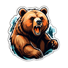 bear wildlife strength SVG PNG design with clean design elements