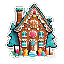 gingerbread house SVG PNG design with clean design elements