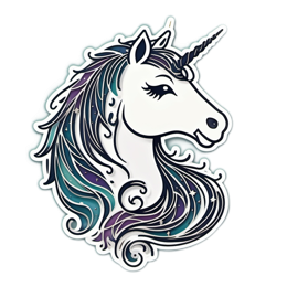 unicorn SVG PNG design with clean design elements