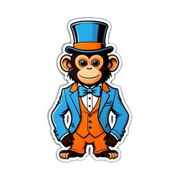 monkey character formalwear SVG PNG design