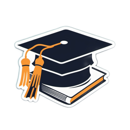 graduation hat book SVG PNG design with clean design elements