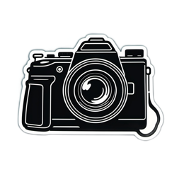 camera sticker SVG PNG design with clean design elements