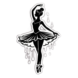 ballet black silhouette SVG PNG design