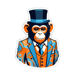 fashion monkey SVG PNG design with clean design elements