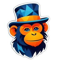 artistic monkey hat SVG PNG design