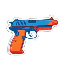 sticker weapon SVG PNG design with clean design elements