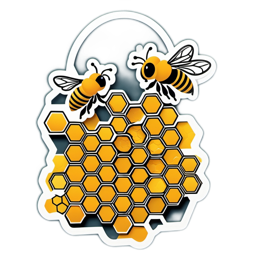 bees honeycomb SVG PNG design