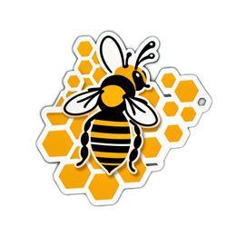 bee honeycomb SVG PNG design with clean design elements