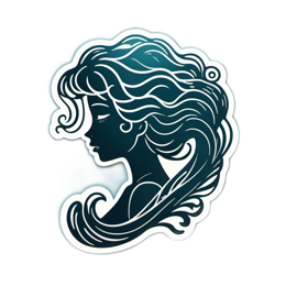 beautiful woman hair SVG PNG design with clean design elements