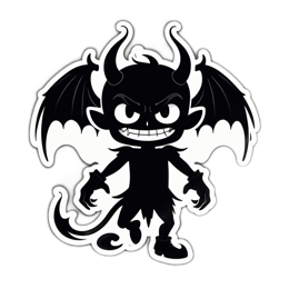character devil SVG PNG design with clean design elements