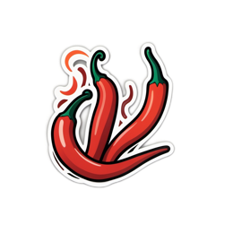 spicy peppers stickers SVG PNG design with clean design elements