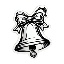 bell bow SVG PNG design with clean design elements