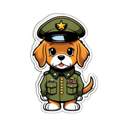 military dog SVG PNG design with clean design elements