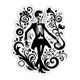 halloween art SVG PNG design with clean design elements, black and white floral elements