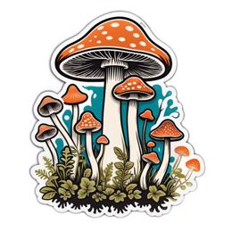 mushrooms fungi SVG PNG design with clean design elements