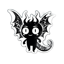 cartoon dragon SVG PNG design with clean design elements
